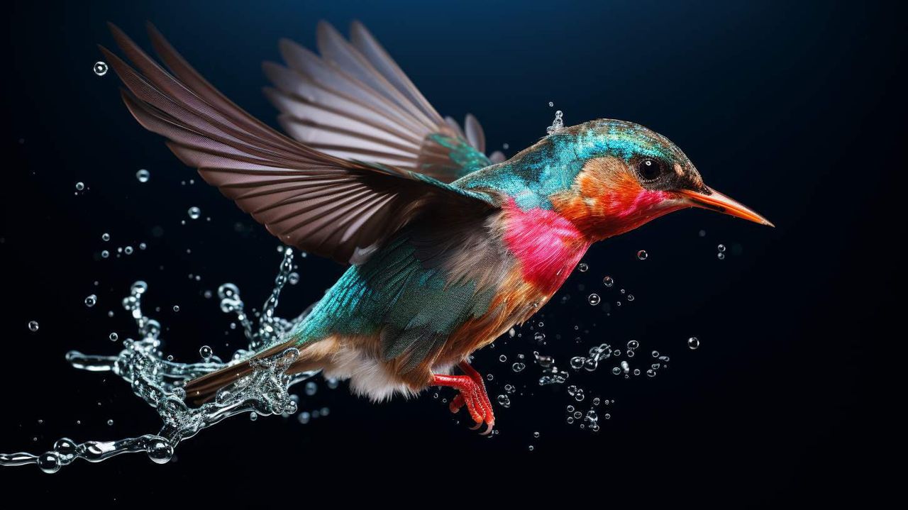 High Speed Photography AI photography prompt example