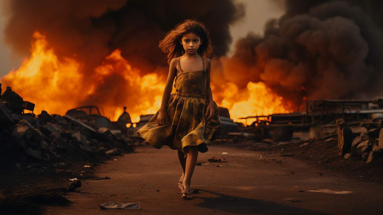 Photojournalism AI photography prompt example