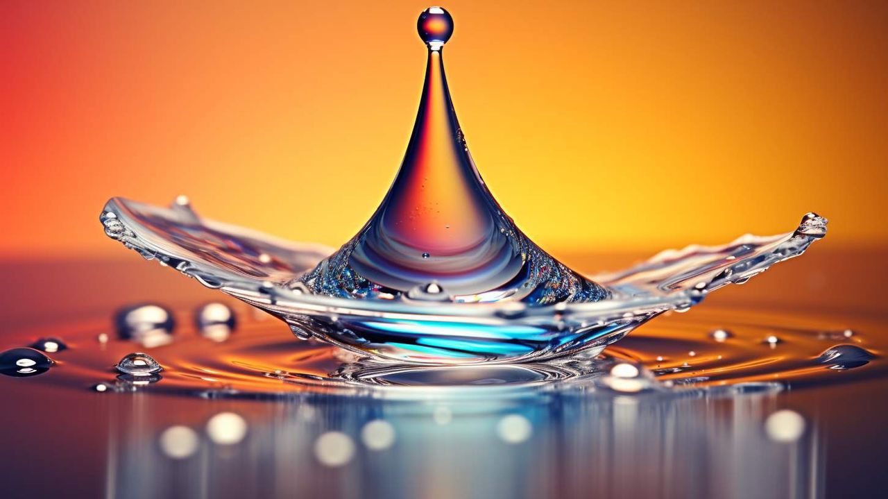Water Drop Photography AI photography prompt example