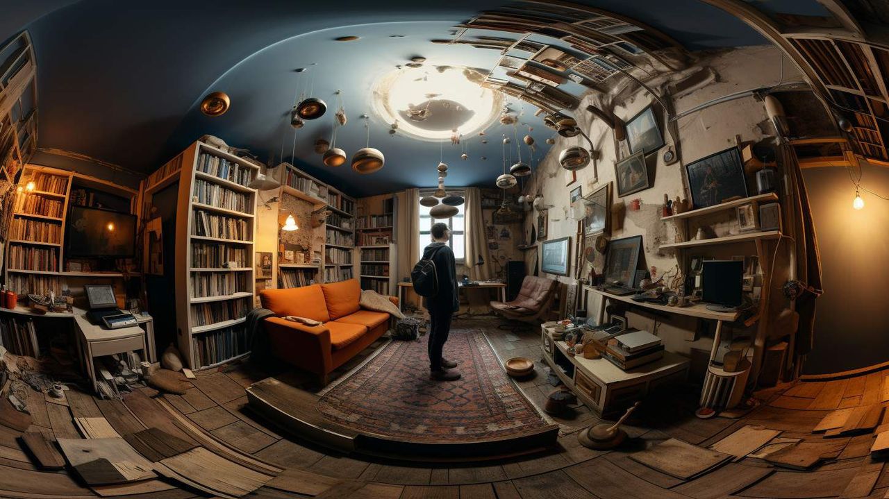 360-degree photograph AI photography prompt example