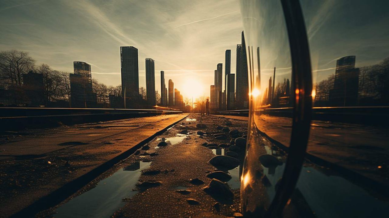 Lens Distortion AI photography prompt example