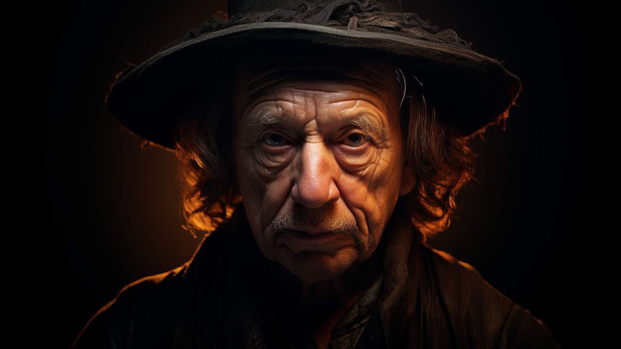 Rembrandt Lighting AI photography prompt example