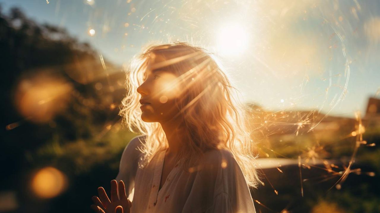 Lens Flare AI photography prompt example