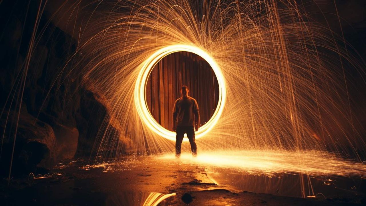 Light Painting AI photography prompt example