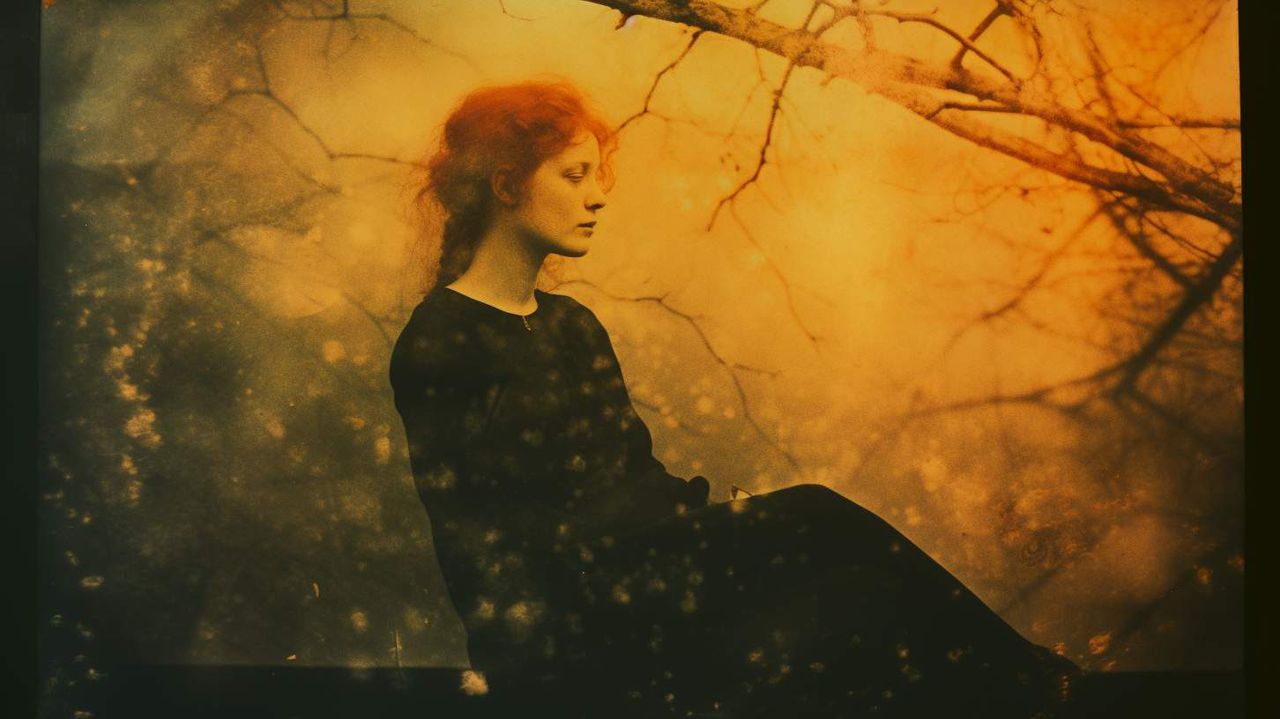 Gum Bichromate AI photography prompt example