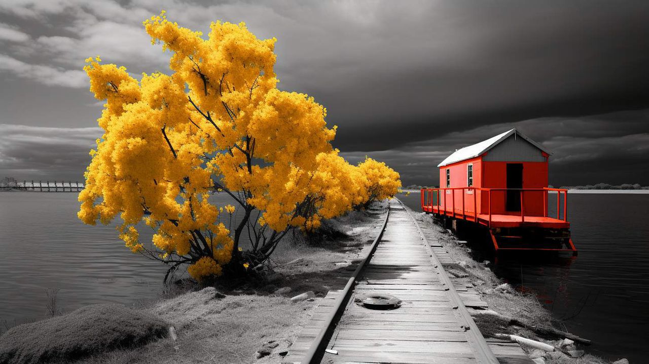 Selective Color AI photography prompt example
