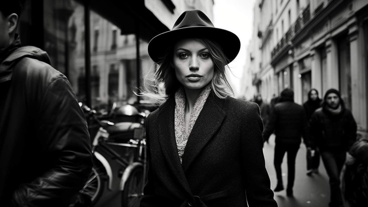 Leica street photography AI photography prompt example